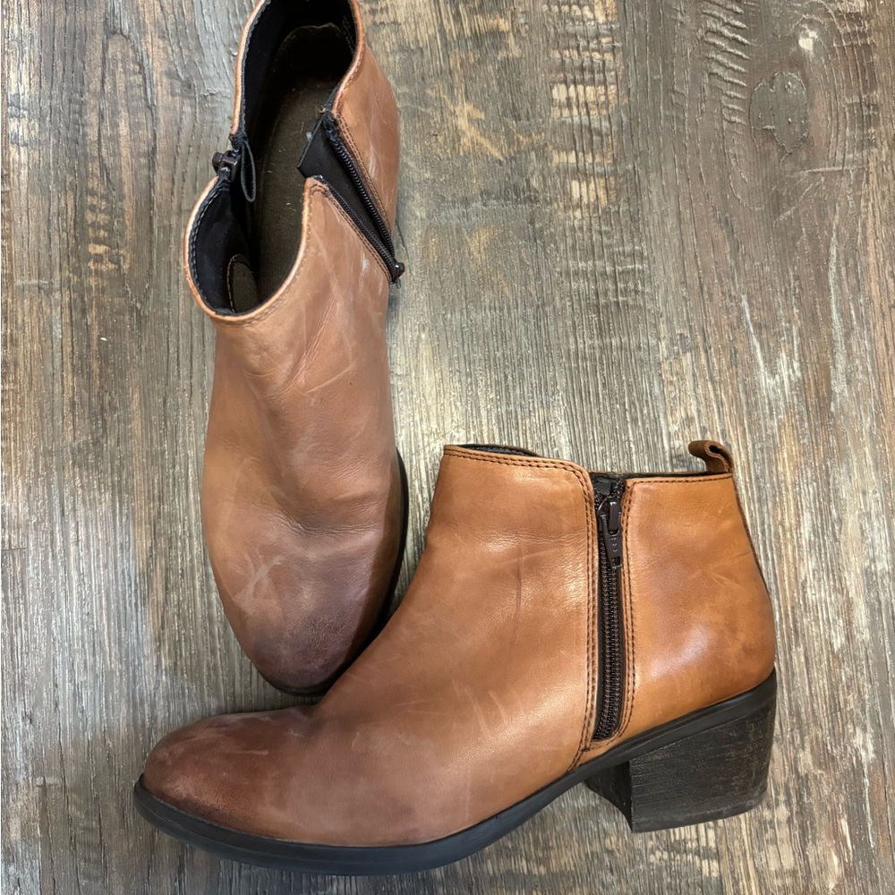 Brown Leather Ankle Boots